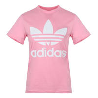 adidas ORIGINALS TREFOIL TEE 大童运动T恤 DV2909 浅粉色 158