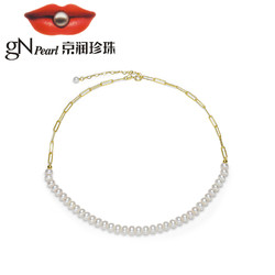 gN pearl 京润珍珠 项链如晶 6-7mm淡水珍珠项链 时尚穿搭首饰