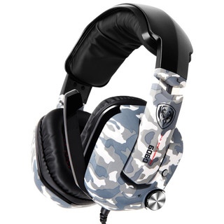 SOMiC 硕美科 G909 迷彩版 耳罩式头戴式有线耳机 迷彩 USB口