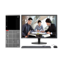 Lenovo 联想 ThinkCentre E95 19.5英寸 商用台式机 黑色 (酷睿i5-7400、2G独显、8GB、1TB HDD、风冷)