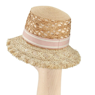 dior 迪奥 女士草编帽 04dbc965g172 粉色 57