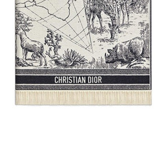 Dior 迪奥 Christian Dior 女士羊毛围巾 04DAW140I057_C528 蓝色 170*140cm