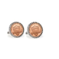 American Coin Treasures Lincoln Union Shield Penny Rope Bezel Coin Cuff Links