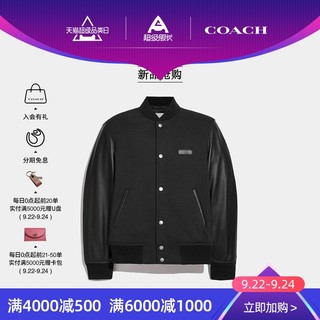 COACH 蔻驰 皮袖夹克男士