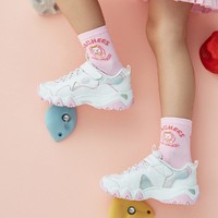 SKECHERS 斯凯奇 女童魔术贴熊猫鞋 664175L-WPK  白色/粉色 27.5