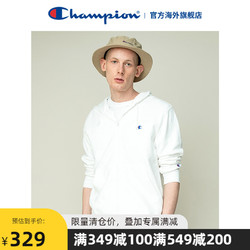 Champion CHAMPION冠军男士休闲宽松连帽卫衣小C标潮流拉链外套装