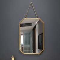 米囹 铁艺方形挂墙镜壁挂式化妆镜
