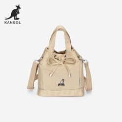 KANGOL 官方正品水桶包2021新款单肩手提抽绳女圆桶包