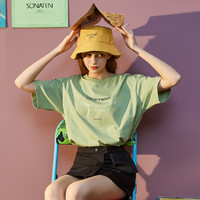 TONLION 唐狮 2021年夏季新款短袖T恤女韩版宽松圆领上衣女时尚百搭上装潮