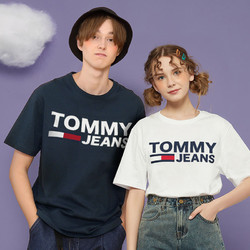 TOMMY HILFIGER 汤米·希尔费格 汤米 男士新款情侣装夏季休闲宽松短袖T恤圆领上衣