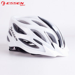 ESSEN A85I 骑行头盔一体成型山地公路自行车头盔 运动户外骑行装备安全帽男女款 亮光白