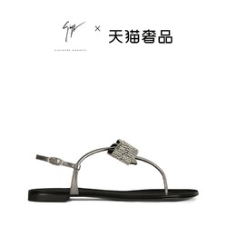 GIUSEPPE ZANOTTI 朱塞佩 萨诺第 Giuseppe Zanotti GZ女士精美水钻夹趾平底凉鞋