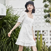 VERO MODA 女士泡泡袖连衣裙 32127B048