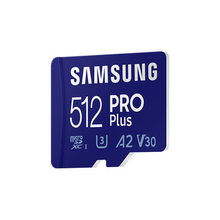 SAMSUNG 三星 PRO Plus Micro-SD存储卡 512GB（UHS-I、V30、U3、A2）