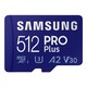  Prime会员：SAMSUNG 三星 PRO Plus Micro-SD存储卡 512GB（UHS-I、V30、U3、A2）　