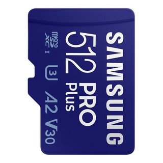 SAMSUNG 三星 PRO Plus Micro-SD存储卡 512GB（UHS-I、V30、U3、A2）