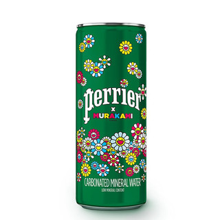 perrier 巴黎水 村上隆限量装 充气天然矿泉水 原味 330ml*24罐