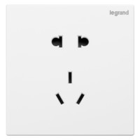 legrand 罗格朗 仕典系列 K8/426/10USLG 正五孔插座 玉兰白