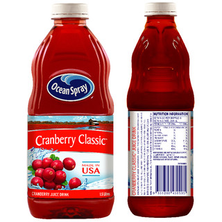 Ocean Spray 优鲜沛 经典蔓越梅果汁饮料  1.5L