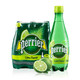 perrier 巴黎水 充气天然矿泉水 青柠味330ml*24