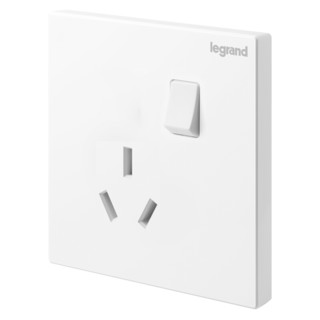 legrand 罗格朗 仕典系列 K8/15/15CS 16A三孔带开关插座 玉兰白