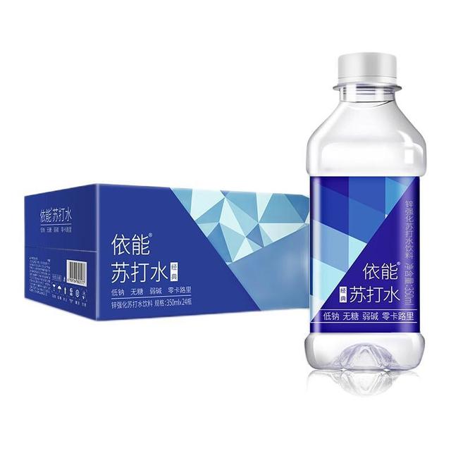 移动端、京东百亿补贴：依能 锌强化  苏打水  350ml*24瓶  整箱装