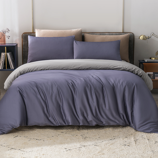 京东京造 纯棉缎纹四件套 蓝金 1.8m床