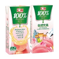 汇源 果汁 100%果汁 1L*2盒 桃汁（尝鲜装）