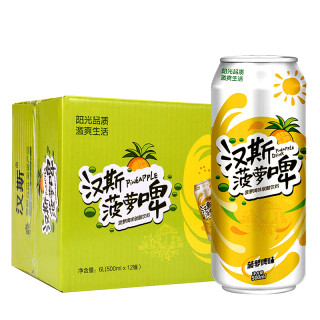 商品hunts汉斯碳酸饮料菠萝啤味500ml12罐