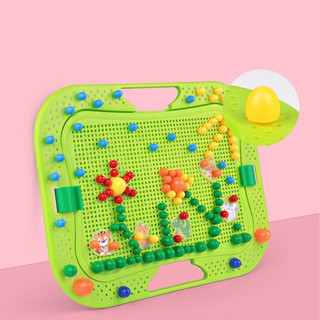 TaTanice 儿童蘑菇钉玩具拼插画板小钉板积木宝宝玩具百变图形逻辑训练螺丝钉节日礼物