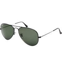 Ray-Ban 雷朋 Aviator飞行员系列 男女款太阳镜 RB3025 002/58 黑框绿色片 62mm