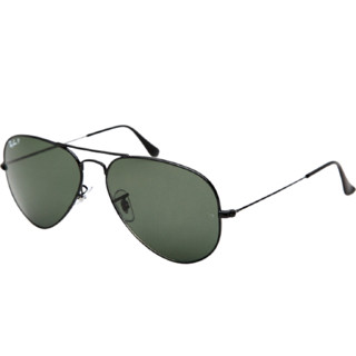 Ray-Ban 雷朋 Aviator飞行员系列 男女款太阳镜 RB3025 002/58 黑框绿色片 58mm