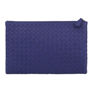 BOTTEGA VENETA 葆蝶家 男女款羊皮手拿包 522429V001N4156 星海蓝 中号