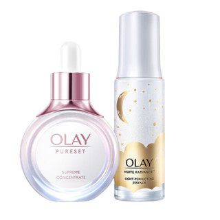 OLAY 玉兰油 护肤礼盒 流光瓶30ml+光感小白瓶30ml（赠 流光水10ml+空气霜14g+乳15g）