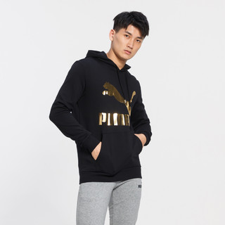 PUMA 彪马 男士连帽卫衣 59590751 黑配金色 S