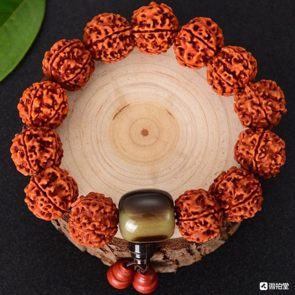 夹珠尼泊尔金刚手串20mm五瓣金刚菩提13颗