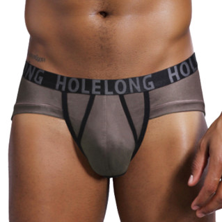 Holelong 活力龙 男士莫代尔三角内裤 HCSM015 大卡扣款 褐色 XXXL
