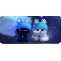 LANGTU 狼途 SN-001 鼠标垫 700*300*3mm 黑白萌猫