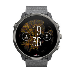 SUUNTO 颂拓 7 智能运动手表音乐支付跑步心率GPS腕表 灰色超纤硅胶双表带礼盒版SS050595000