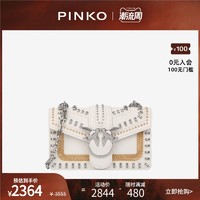 PINKO 品高 20春夏新款小号铆钉单肩斜挎飞鸟燕子包1P21Q8 Y68K