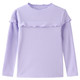 Annil 安奈儿 童装女童T恤中领长袖秋冬新款洋气女孩打底衫针织衫上衣 石楠紫 130cm
