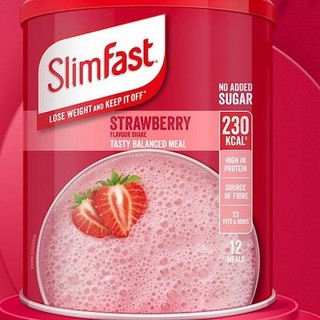 Slimfast 经典奶昔代餐粉 草莓味 438g