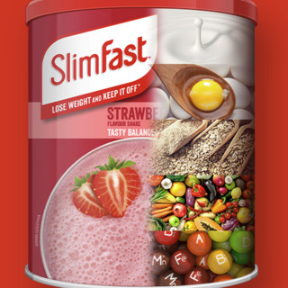 Slimfast 经典奶昔代餐粉 草莓味 438g