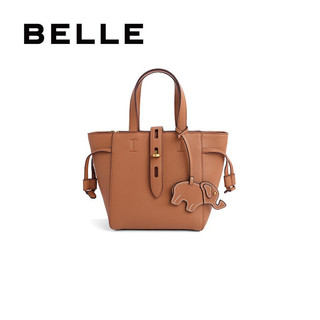 BeLLE 百丽 托特包女2021秋新商场同款时尚单肩斜挎手提包X5720CX1【B】 棕色 F