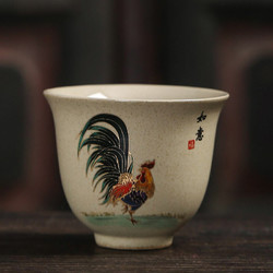 恒忆龙瓷 中国龙瓷 茶杯单杯水杯粗陶鸡缸杯金鸡杯品茗杯