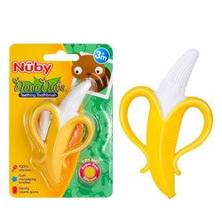 Nuby 努比 香蕉牙胶+葆氏安抚小蘑菇摇铃+富光叉勺训练套装