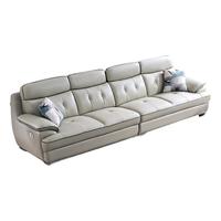 ZUOYOU 左右家私 香颂系列 DZY5016-1 现代简约皮沙发 四人位 青灰色