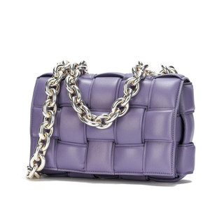 BOTTEGA VENETA 葆蝶家 CASSETTE系列 CHAIN 女士斜挎包 631421VBWZ05130 薰衣草色 中号