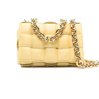 BOTTEGA VENETA 葆蝶家 CASSETTE系列 CHAIN 女士斜挎包 631421VBWZ09316 黄油色 中号