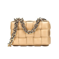 BOTTEGA VENETA 葆蝶家 CASSETTE系列 CHAIN 女士斜挎包 631421VBWZ02700 杏仁色 中号